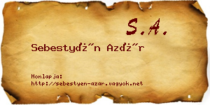 Sebestyén Azár névjegykártya